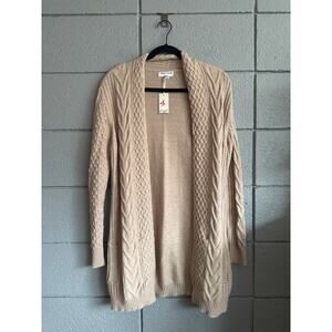 NWT Coco CYC Cable Knit Cozy Cardigan in Sand size M